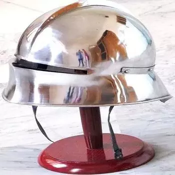 Серебряный средневековый немецкий шлем-саллет, готический закрытый шлем, костюм для реконструкции, спартанский шлем