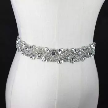Серебряный свадебный пояс с лентой, стразами и жемчугом, свадебные ремни, свадебное платье, аксессуар для вечернего платья, модная повязка на голову, украшение
