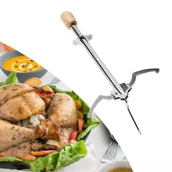 Серебряный треугольный держатель для еды из нержавеющей стали для гриля, щипцы для стейка и салата, для выпечки stainless steel