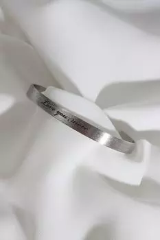 Серебряный устойчивый к потускнению VIP-браслет с надписью «Love You More Written»