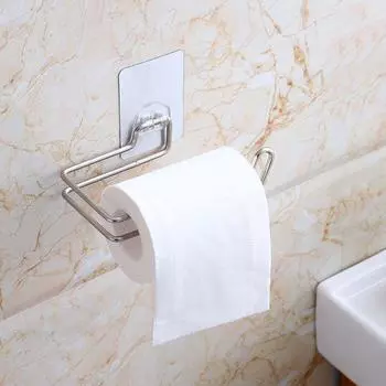 Серебряный высококачественный стеллаж для хранения вещей, аксессуары для ванной комнаты, настенное хранилище для туалетной бумаги, держатель для рулонов бумаги на кухне, 1 шт., без перфорации, уникальный 01