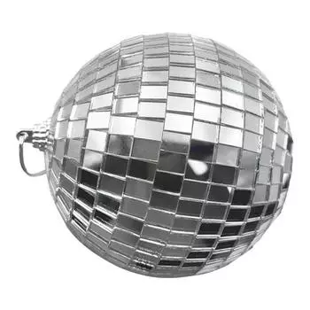 Серебряный зеркальный диско-шар, украшения, светоотражающие подвесные диско-шары, украшения для вечеринок в стиле ретро 70-х, рождественских дней рождения, принадлежностей 10cm