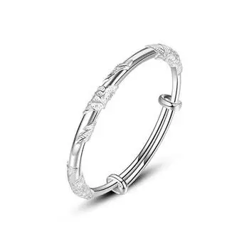 Серебряный женский браслет с пышными цветами, нежный, легкий, роскошный, открытый, регулируемый серебряный