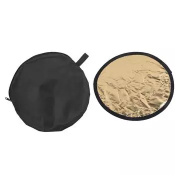 Серебряный золотой 2 в 1 отражатель портативный мини круглый световой отражатель для освещения фотографии 30cm / 11.8in