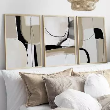 Середина века современная линия абстрактные плакаты настенное искусство холст живопись печатные изображения современный интерьер гостиной украшение дома 21x30cm No Framed
