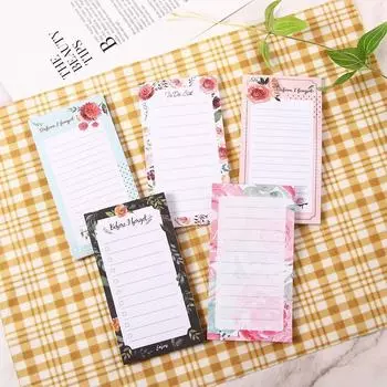 Sereise Магнитный блокнот для записей Магнитные блокноты Блокнот для записей на холодильник Блокнот для списка покупок A hundred flowers bloom