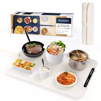 SereneSol Cooking Warming Food Warmer 3 уровня электрического подогрева, подогревающая поверхность, свернутая в рулон и подогревающая тарелка, тарелка, тонкая, температура,