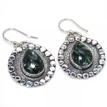 Serephenite Gemstone Handmade 925 Silver Jewelry Earring 1.38 JCE481-8