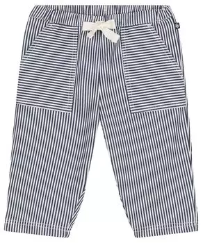 Serge Weave Pants A0B0T White 24 Months 86cm [Petit Bateau] Navy/Off