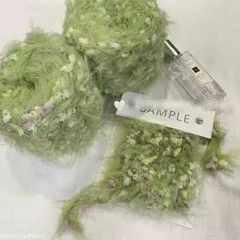 Серия 125 г Садовая ручная смешанная пряжа для вязания зеленая цветочная нить ручная работа крючком палочка игла тканая сумка пряжа для волос декор зелёный