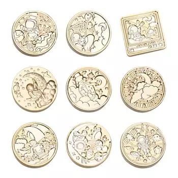 Серия AU Astronaut, медная головка, классическая винтажная эмалированная медная головка для свадьбы C A