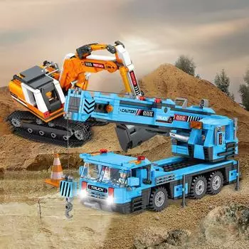 Серия City Building Construction Car Crane Building Blocks Детские строительные блоки Игрушка в подарок Без коробки