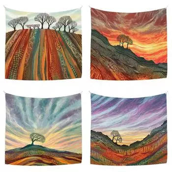 Серия «Дерево» Подвесная ткань Фоновая ткань для гостиной Украшение спальни Ткань Настенная ткань Настенное покрывало Подвесное покрывало 70*95cm