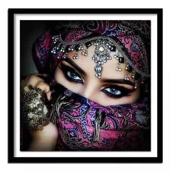 Серия Diamond Beautiful Eyes, полные комплекты, кристаллы из смолы, настенная живопись, алмазная картина «Портрет», картина 20X30CM