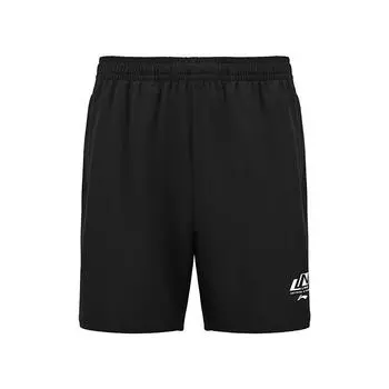 Серия для настольного тенниса Li Ning Облегающие Однотонные Быстросохнущие Дышащие Простые Удобные Спортивные Повседневные Шорты Унисекс Шорты Черные AKSV675-1 M