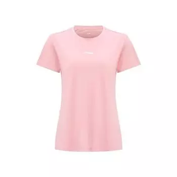 Серия для настольного тенниса Li Ning Однотонная приталенная футболка с минималистичным логотипом бренда, дышащая, с коротким рукавом, унисекс, топ, матово-розовый ATSV616-1 M