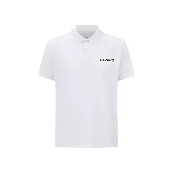 Серия для настольного тенниса Li Ning Однотонная универсальная удобная футболка-поло с коротким рукавом Унисекс Футболки-поло Белый APLV545-2 M