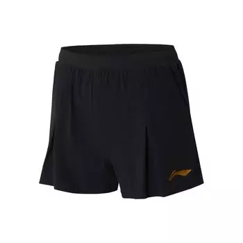 Серия для настольного тенниса Li Ning Однотонные шорты с логотипом и эластичным поясом для спорта Женские шорты Черный AAPS248-1 XS