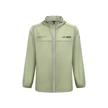 Серия для настольного тенниса Li Ning Спортивная мода Худи Универсальный Удобный Дышащий Ветровка Унисекс Верхняя одежда Травянисто-зеленый AFDVD17-4 S