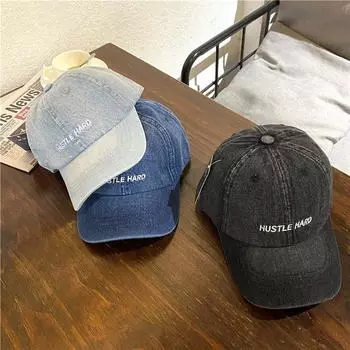 Серия джинсов, ретро и старые бейсболки для женщин, летняя универсальная повседневная кепка-солнцезащита для мужчин Adjustable