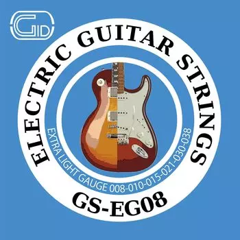 Серия GID STRINGS Струны для электрогитары Extra Light Extra Light Gauge 08-38 GS-EG08