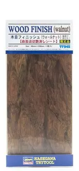 Серия Hasegawa Tri Tool Finish с отделкой под дерево, ореховая изогнутая поверхность, матовый лист, 1 шт., пластиковая модель, материал TF945