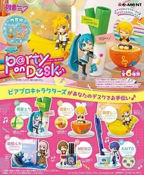 Серия Hatsune Miku DesQ on Desk BOX 6 6 штук Re-ment P@rty продукт, типы,