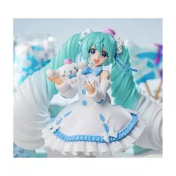 Серия Hatsune Miku Luminasta Hatsune Miku x Cinnamo*Roll Белая версия платья фигурка 1 тип в общем официальном размере Примерно 19 см