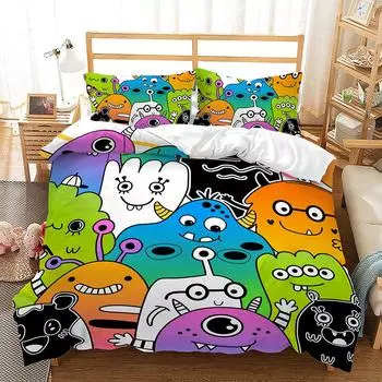 Серия Хип-хоп Растение 3D Цифровая печать Кровать Комплект из трех предметов 135 * 200 (two-piece set) 90g