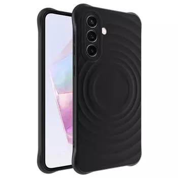 Серия IMAK UC-6 для Samsung Galaxy A36 5G Чехол Матовая TPU накладка с текстурой капли воды, противоскользящая Matte Black