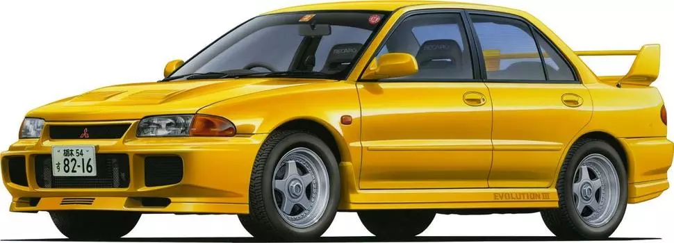 Серия Inch Up Mitsubishi Lancer Evolution III GSR с маскировочными наклейками для оконной рамы Пластиковая модель 1/24 №034