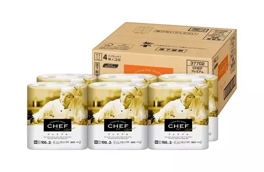 Серия Kao Pro в Kao CHEF Premium M 100 листов x 2 рулона для продажи в упаковке Коммерческое использование Кулинарная бумага Кухонная бумага Kao Professional Services белый