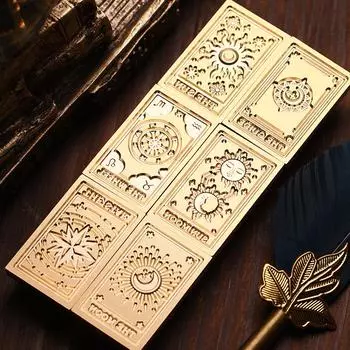 Серия карт Таро - Лаковая печать, твердая латунная печать, ретро-прямоугольная лаковая печать для упаковки пригласительных открыток