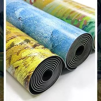 Серия картин маслом Ван Гога, цветная печатная версия, коврик для йоги из резины, спортивный, танцевальный, фитнес, домашний, специальный коврик местного тирана