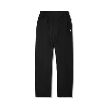 Серия коллабораций Li Ning X Staple Однотонные со средней посадкой Удобные Дышащие Универсальные Прямые Повседневные Брюки Мужские низы Черный AKXV315-2 M