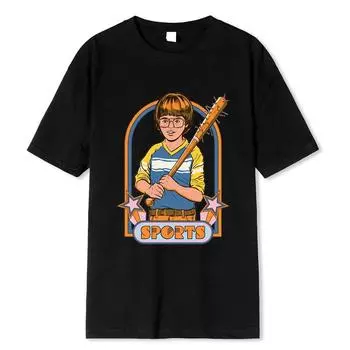 Серия комиксов ужасов «Клоуны — забавные сказки на ночь» Мужские футболки Хлопковая одежда с круглым вырезом Футболка Дышащая уличная M