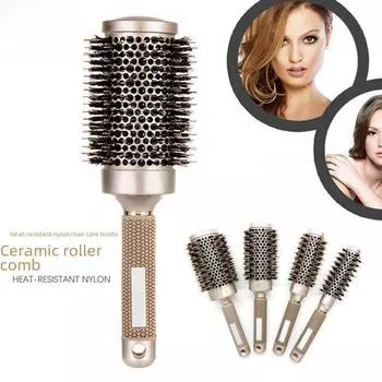 Серия круглых керамических и алюминиевых трубчатых расчесок из щетины кабана Width 7cm Length 25CM No. 45