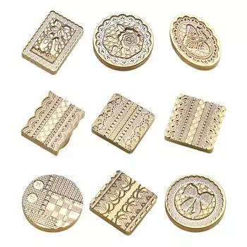 Серия кружева Медная головка DIY Руководство по счету Эмалевая восковая головка для подарка Скрапбукинг G