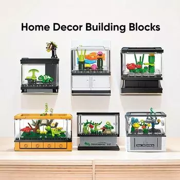 Серия Micro Fish Tank Building Blocks Игрушка Настольная Модель Креативное Украшение Дома Подарок Для Детей