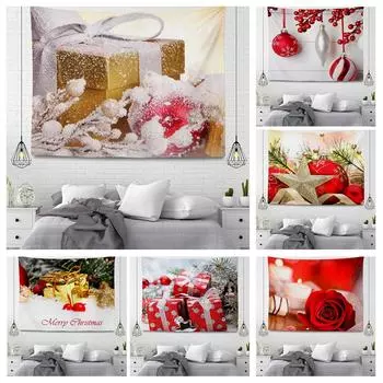 Серия подвесных тканевых гобеленов в рождественском стиле 100x75cm