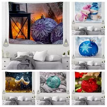 Серия подвесных тканевых гобеленов в рождественском стиле 100x75cm