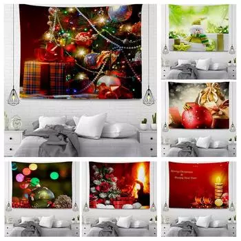 Серия подвесных тканевых гобеленов в рождественском стиле 100x75cm