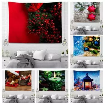 Серия подвесных тканевых гобеленов в рождественском стиле 100x75cm