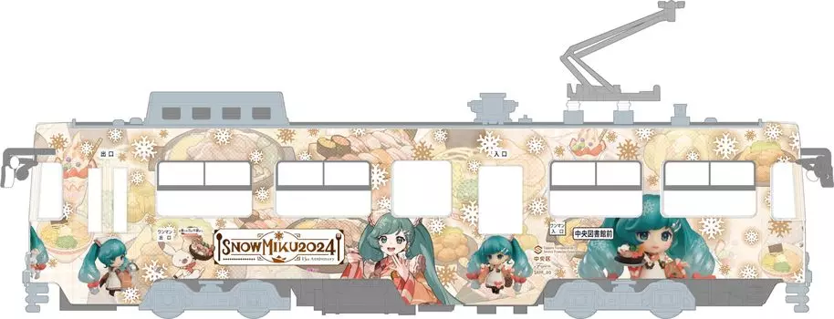 Серия поездов Snow Miku Train 2024 года выпуска, версия 3300, тип для стандартного набора, пластиковая модель 1/150 № 13 1/150 (с цветом) 2-вагонный серый