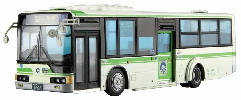 Серия рабочих машин Aoshima Bunka Kyozaisha Mitsubishi Fuso MP37 Aerostar City, пластиковая модель 1/80 № 2 (Автобус Осака)