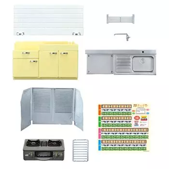 Серия Rement Petit Sample Showa Retro Kitchen Appro. 8,7 x 5,7 x 3,5 дюйма (220 х 145 х 90 мм), ПВХ