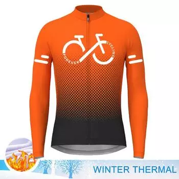 Серия с градиентом цвета, велосипедный трикотаж 2023, зимняя флисовая мужская одежда для велоспорта с длинными рукавами, рубашки для шоссейного велосипеда MTB, теплая одежда для велосипеда XS