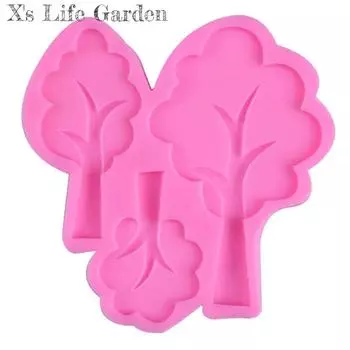 Серия Sen Tree Leaves Tree Shape Украшения для торта Fondant DIY Baby Series Силиконовые формы для выпечки шоколада Силиконовые формы