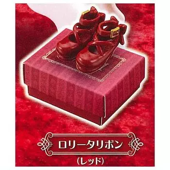 Серия шкафов Licca Коллекция обуви Лолита Лента Gacha Gacha Capsule Toy Licca-chan [2. (красный)] (один предмет)