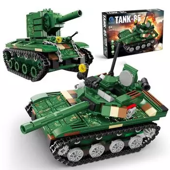 Серия танков Модель мелких частиц для детей, мальчиков, сборка, строительные блоки, игрушка в подарок 3036 зелёный